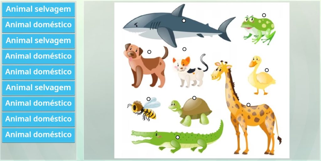 Animais Selvagens e Domésticos – Recursos Marinheira